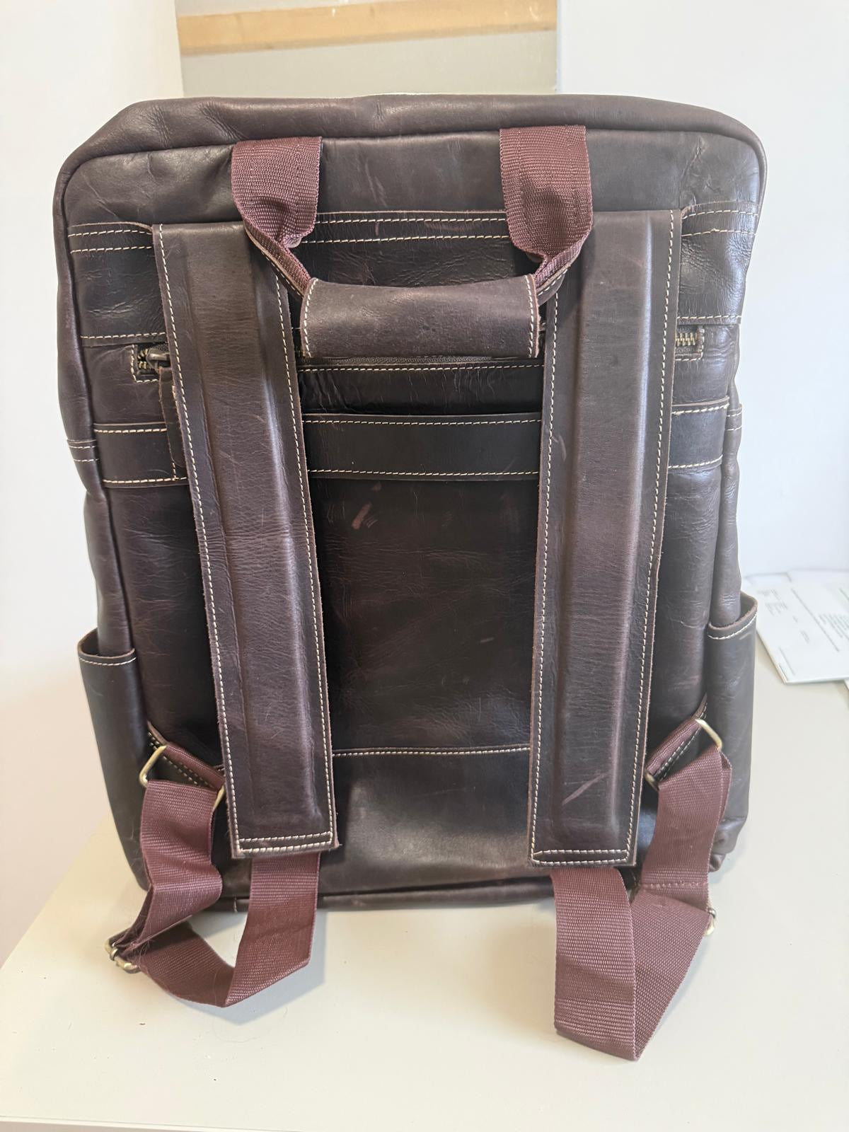 Vintage Leder Rucksack – Multifunktionaler Herren Laptop-Rucksack aus echtem Leder